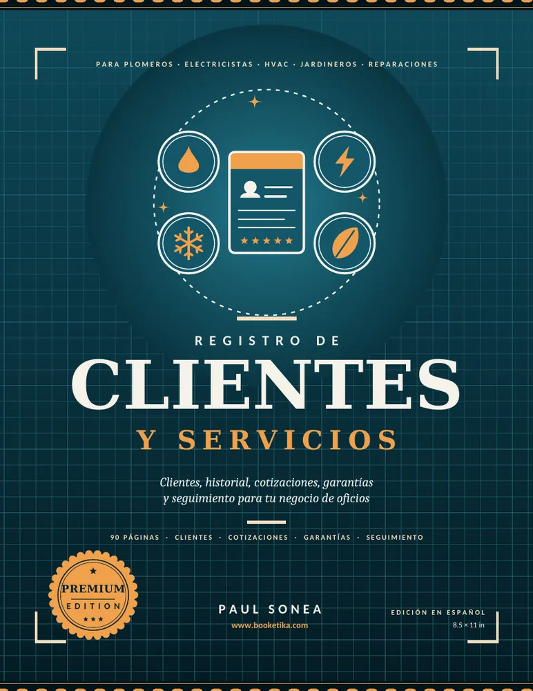 Cover of Registro de Clientes y Servicios, Edición en español