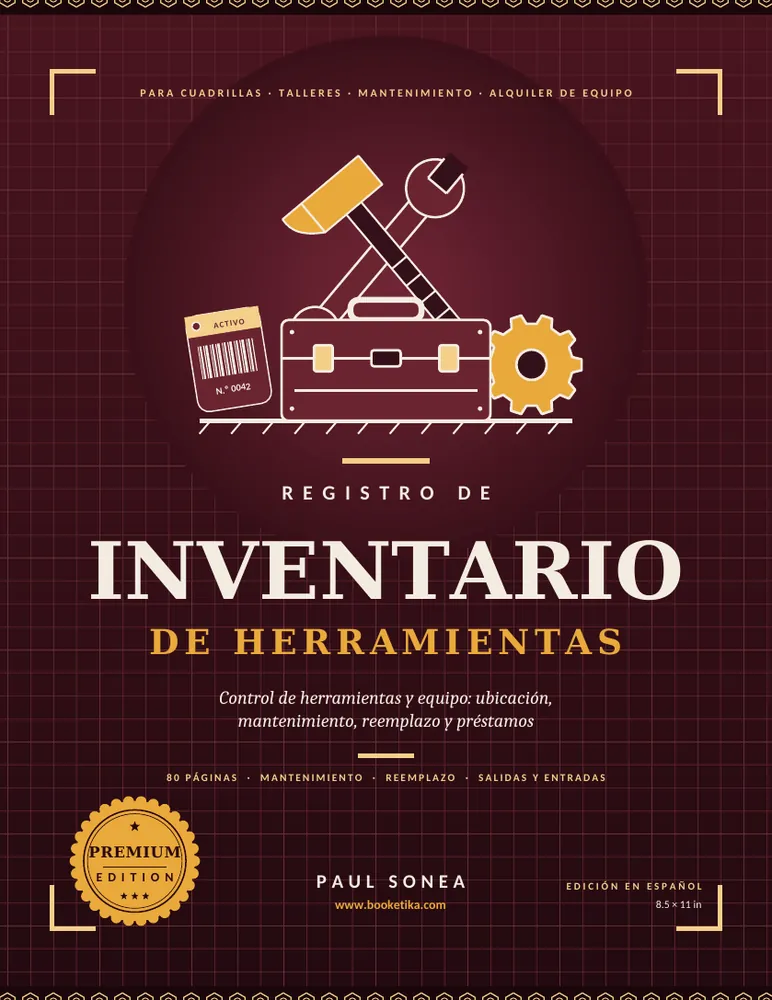 Cover of Registro de Inventario de Herramientas, Edición en español