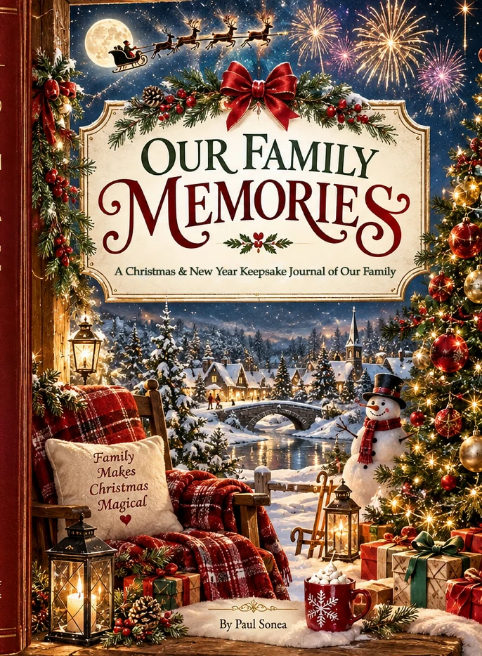 Cover of Our Family Memories, Christmas Edition · Christmas & New Year keepsake