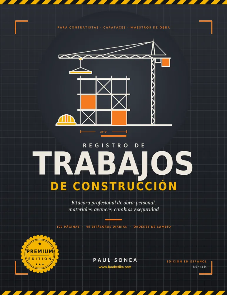 Cover of Registro de Trabajos de Construcción, Edición en español